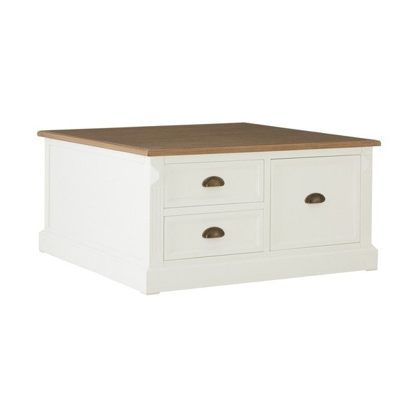 Bílý konferenční stolek v dekoru jedle 90x90 cm Hardwick – Premier Housewares