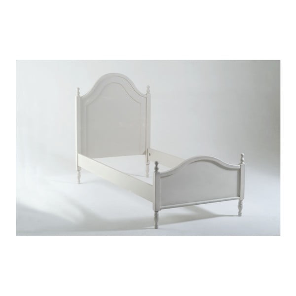 Krémová dřevěná jednolůžková postel Castagnetti Nadine, 90 x 200 cm