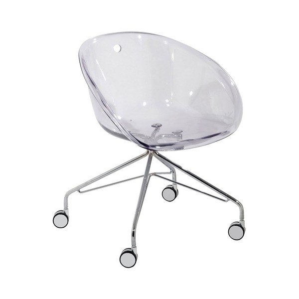 Transparentmí židle na kolečkách Pedrali Gliss 968-image-1