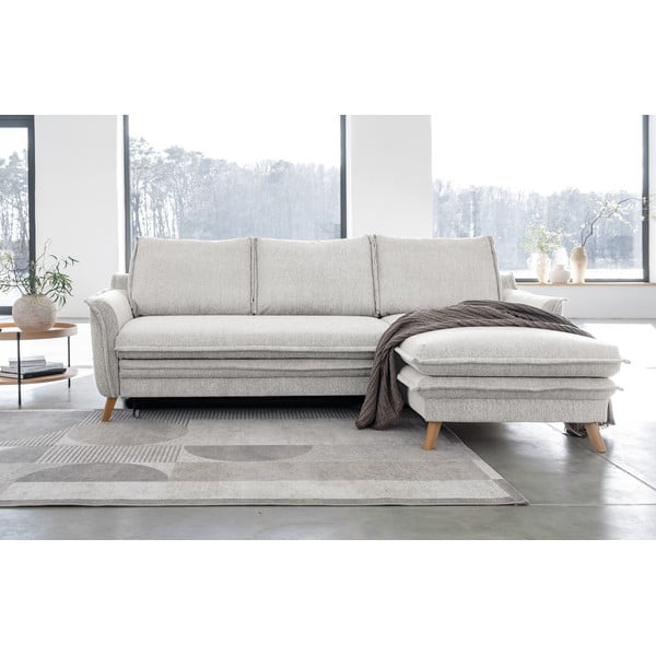 Béžová rozkládací rohová pohovka (pravý roh) Charming Charlie – Miuform-image-1