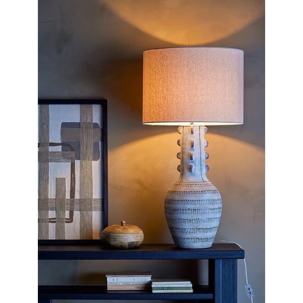 Světle modrá stolní lampa s textilním stínidlem (výška 90 cm) Gadiela – Bloomingville-image-2