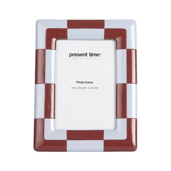 Vínový/světle modrý polyresinový rámeček 16x21 cm Firenze – PT LIVING