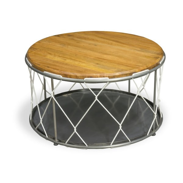 Konferenční stolek z oceli a mangového dřeva Bluebone Rope