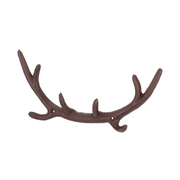 Hnědý kovový nástěnný věšák Antlers – Esschert Design-image-3