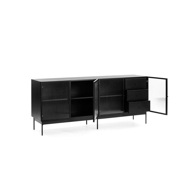 Černá vitrína 180x78 cm Blur - Teulat-image-3