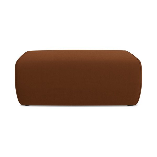 Sametová podnožka v terakotové barvě Kapua – Makamii