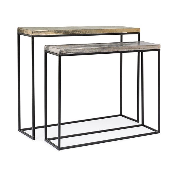 Kovové konzolové stolky v sadě 2 ks 29x99 cm Amira – Bizzotto