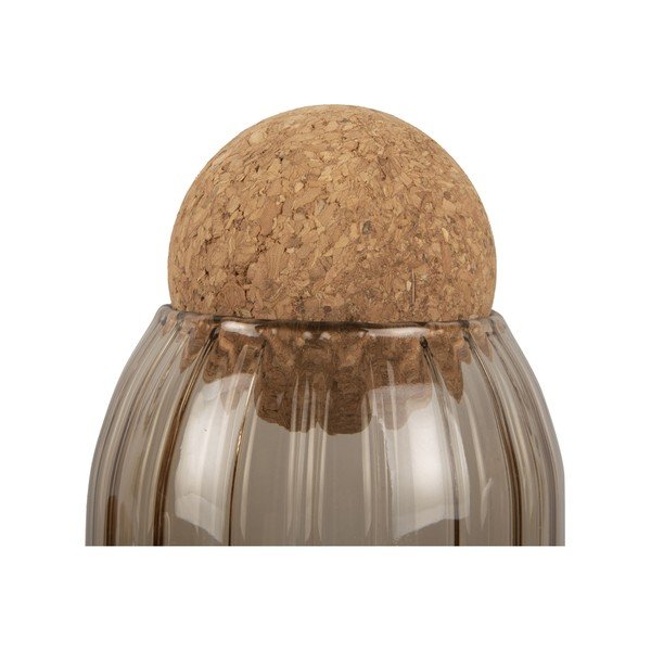 Hnědá skleněná dóza s korkovým víkem PT LIVING Gem, výška 24 cm-image-3