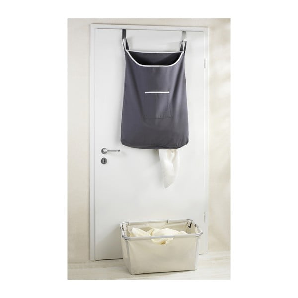 Šedý závěsný koš na prádlo Wenko Door Laundry, 65 l-image-1