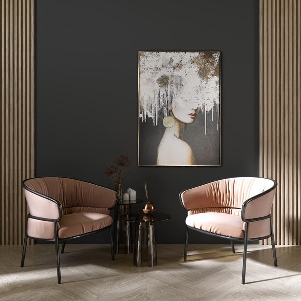 Obraz s ručně malovanými prvky s rámem/na plátně 70x100 cm Mary – Styler-image-1