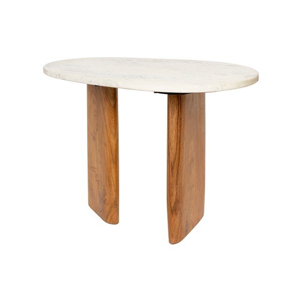 Odkládací stolek s mramorovou deskou  37x56 cm Tanda – White Label-image-3