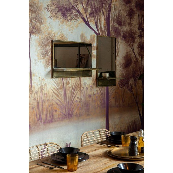 Nástěnné zrcadlo s poličkou  37x61 cm Feyza – White Label-image-4