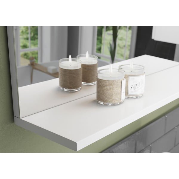 Nástěnné zrcadlo s osvětlením a poličkou  76x75 cm – Germania-image-1