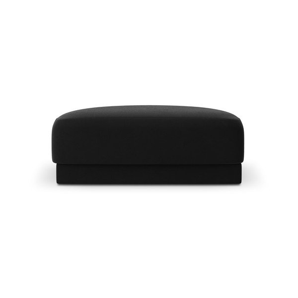 Černý sametový taburet Miley  – Micadoni Home-image-1