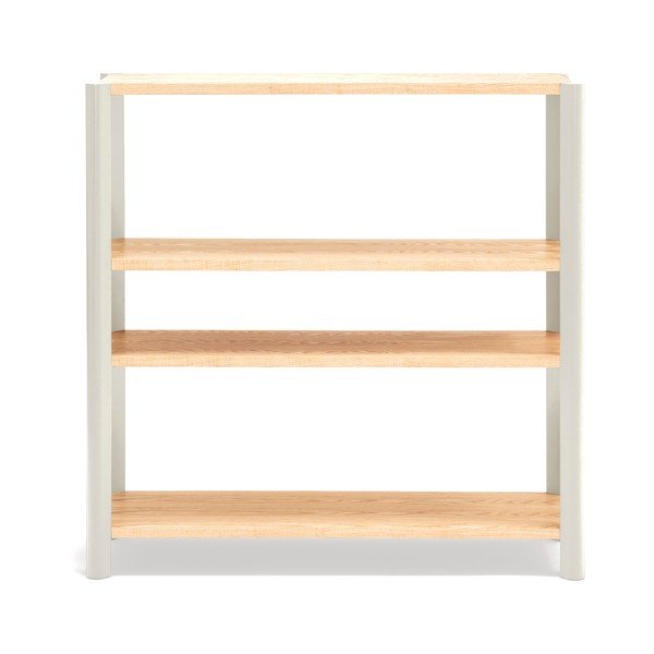 Krémový/ve světle přírodní barvě regál v dekoru dubu 126x128x43 cm Bona – Teulat