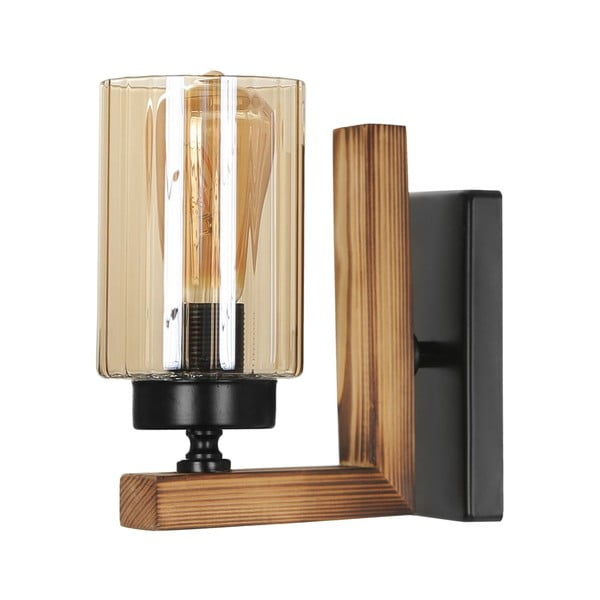 Nástěnné svítidlo v černo-přírodní barvě Linda – Opviq lights