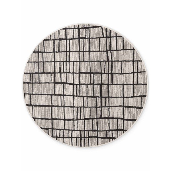 Černý/krémový kulatý vnitřní a venkovní koberec ø 200 cm Haringey Crouch – Ted Baker
