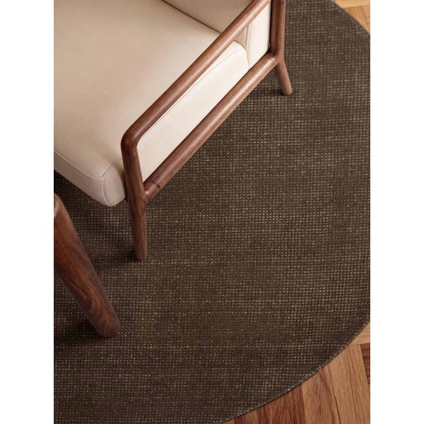 Hnědý ručně tkaný vlněný kulatý koberec ø 200 cm Greenwich – Ted Baker-image-2