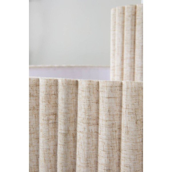 Béžové lněné závěsné svítidlo ø 60 cm Alina – Jotex-image-4