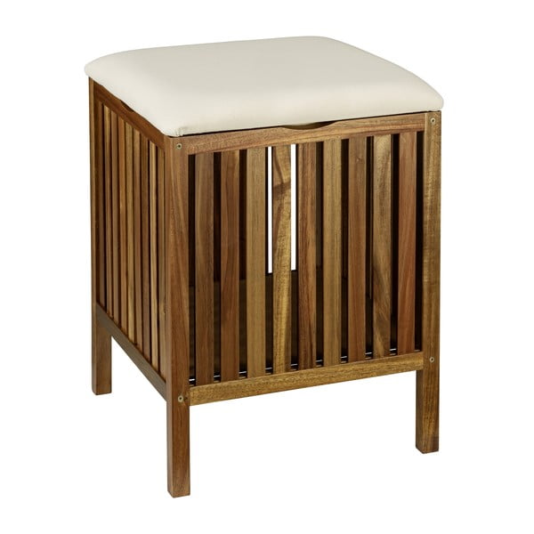 Dřevěný koš na prádlo v tmavě přírodní barvě 38 l Fondi – Wenko