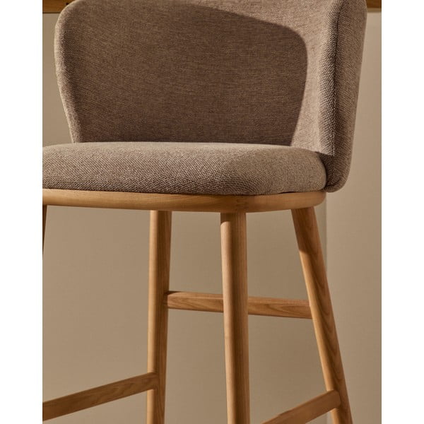 Světle hnědá barová židle (výška sedáku 75,5 cm) Ciselia – Kave Home-image-2