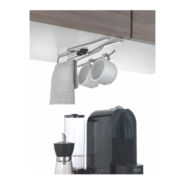 Závěsný držák na hrníčky, skleničky či kuchyňské utěrky Metaltex, délka 8 cm-image-4