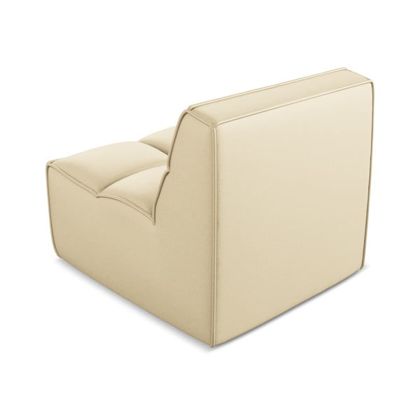 Krémový modul pohovky z imitace kůže Kalai – Makamii-image-3