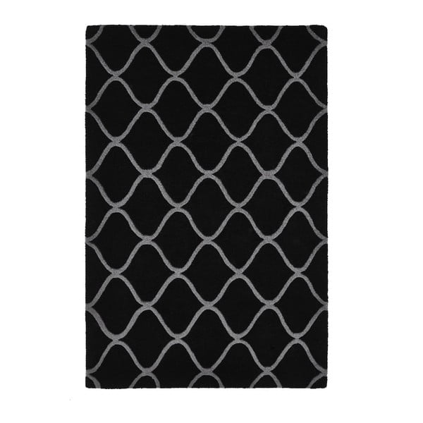 Vlněný koberec Think Rugs Elements Black, 120 x 170 cm