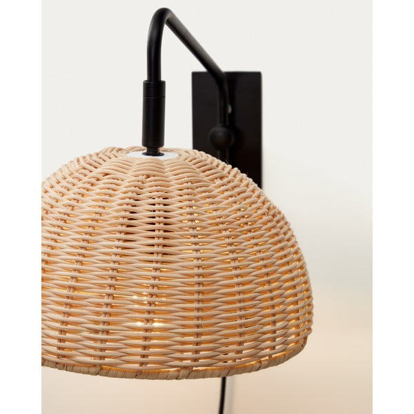 Nástěnné svítidlo v černo-přírodní barvě ø 23 cm Damila – Kave Home-image-2