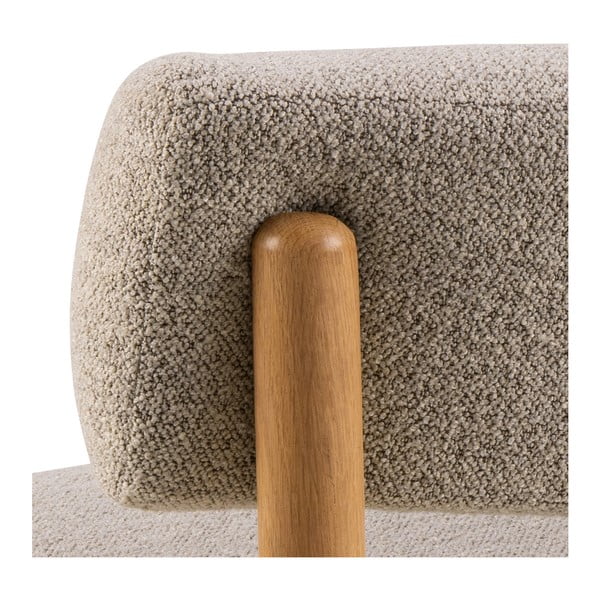 Béžové křeslo z textilie bouclé Burley – Actona-image-3
