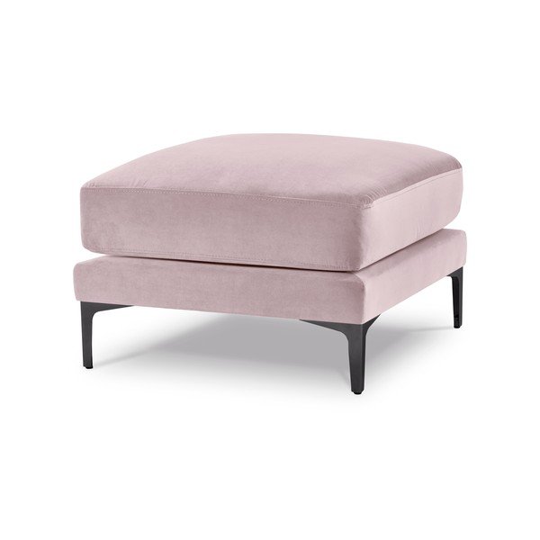 Růžová sametová podnožka Kooko Home Harmony-image-2