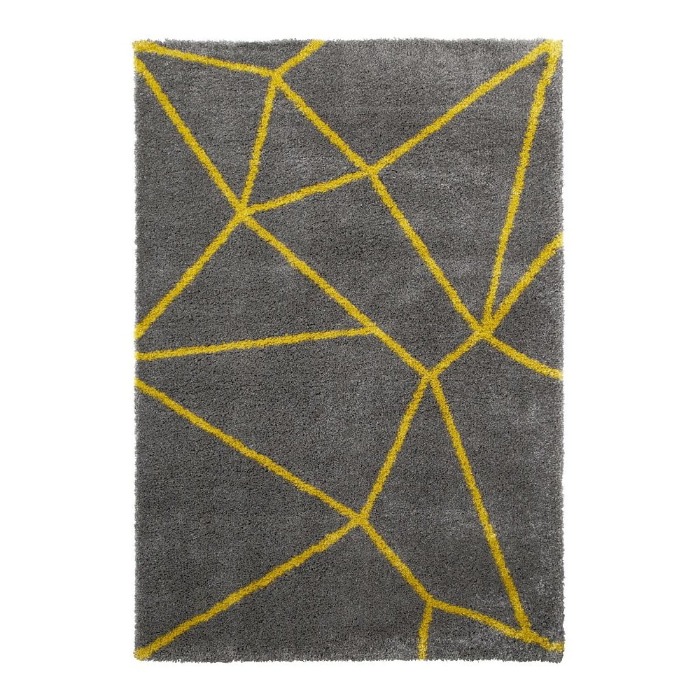 Šedo-žlutý koberec Think Rugs Royal Nomadic Grey & Yellow, 160 x 230 cm