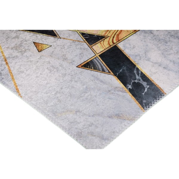 Černobílý pratelný koberec běhoun 80x200 cm – Vitaus-image-2