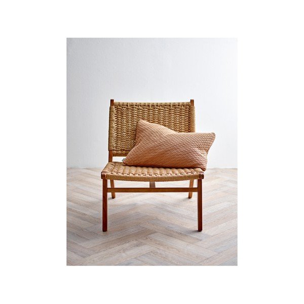 Oranžový polštář ze směsi bavlny a vlny Södahl Wave Knit, 40 x 60 cm-image-2