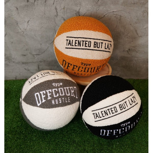 Dekorační polštář z materiálu bouclé ø 25 cm Basketball – Mioli Decor-image-3