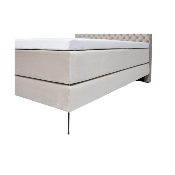 Bílá/krémová boxspring postel 200x200 cm La Maison – Meise Möbel-image-4