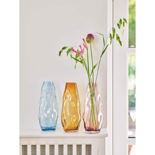 Světle modrá skleněná váza Bahne & CO, výška 28 cm-image-2