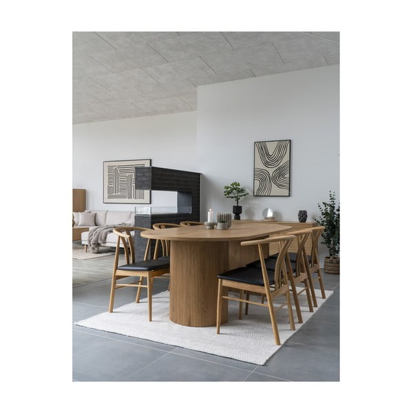 Jídelní židle z imitace kůže v černo-přírodní barvě Artenara – House Nordic-image-3