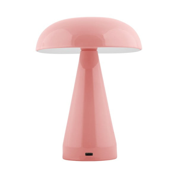 Růžová LED stmívatelná stolní lampa s kovovým stínidlem (výška 20,5 cm) Rachel – Leitmotiv-image-1