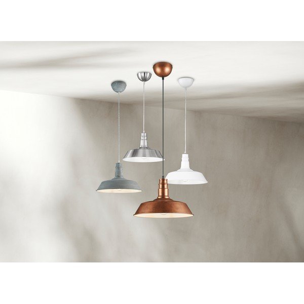 Kovové závěsné svítidlo v matně stříbrné barvě s kovovým stínidlem ø 36 cm Will – Reality-image-1