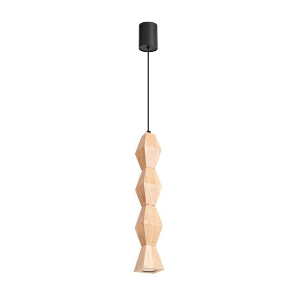 Závěsné svítidlo z bukového dřeva v přírodní barvě ø 8 cm Cubo – Sollux