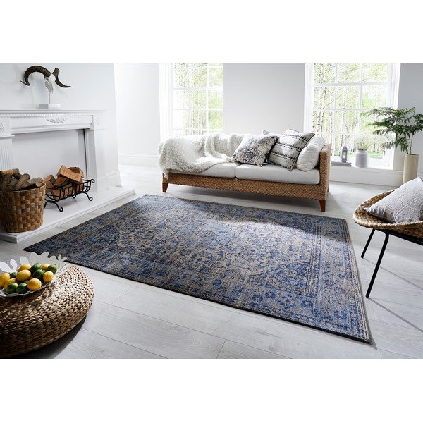 Modrý ručně tkaný koberec Flair Rugs Palais, 120 x 170 cm-image-2