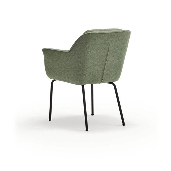 Zelené čalouněné jídelní křeslo s područkami Sadira – Teulat-image-4