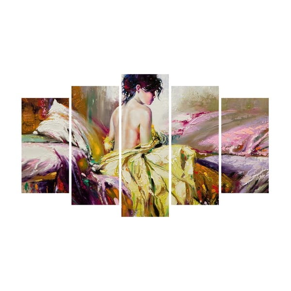 Vícedílný obraz na plátně Girl Turned Back Canvas
