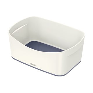 Bílo-šedý plastový úložný box MyBox - Leitz