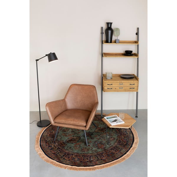 Černá stojací lampa s kovovým stínidlem (výška 135 cm) Hajo – White Label-image-2