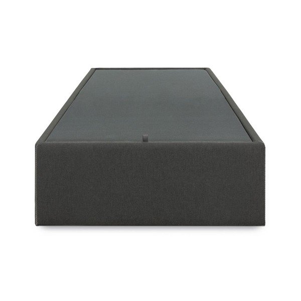 Černá čalouněná jednolůžková postel s úložným prostorem 90x190 cm Matters – Kave Home