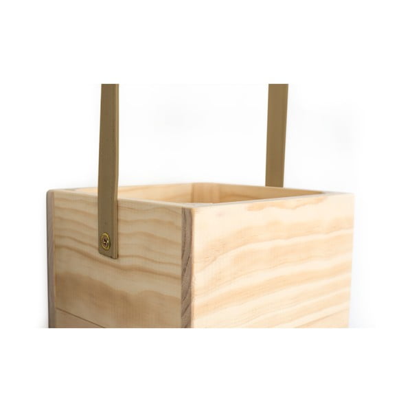 Hnědý květináč z jedlového dřeva Surdic Colgante, 17 x 62 cm-image-2