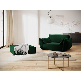 Tmavě zelená sametová podnožka Vanda – Mazzini Sofas