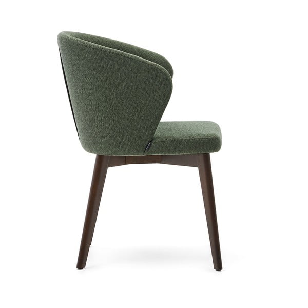 Tmavě zelené čalouněné jídelní křeslo Darice – Kave Home-image-2